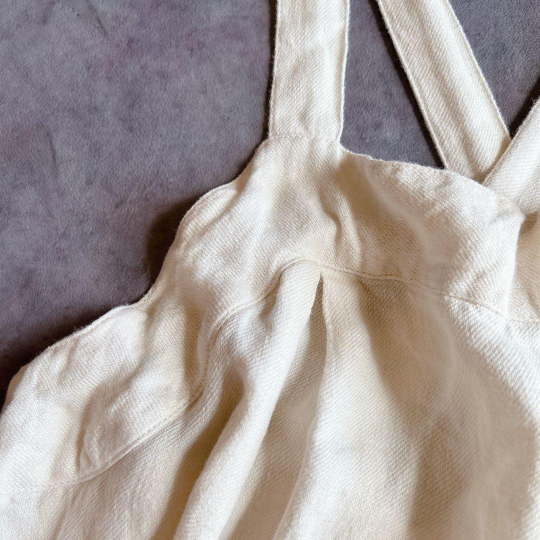 ichi イチ ⿻ リネン サロペット スカート ジャンパースカート ナチュラル