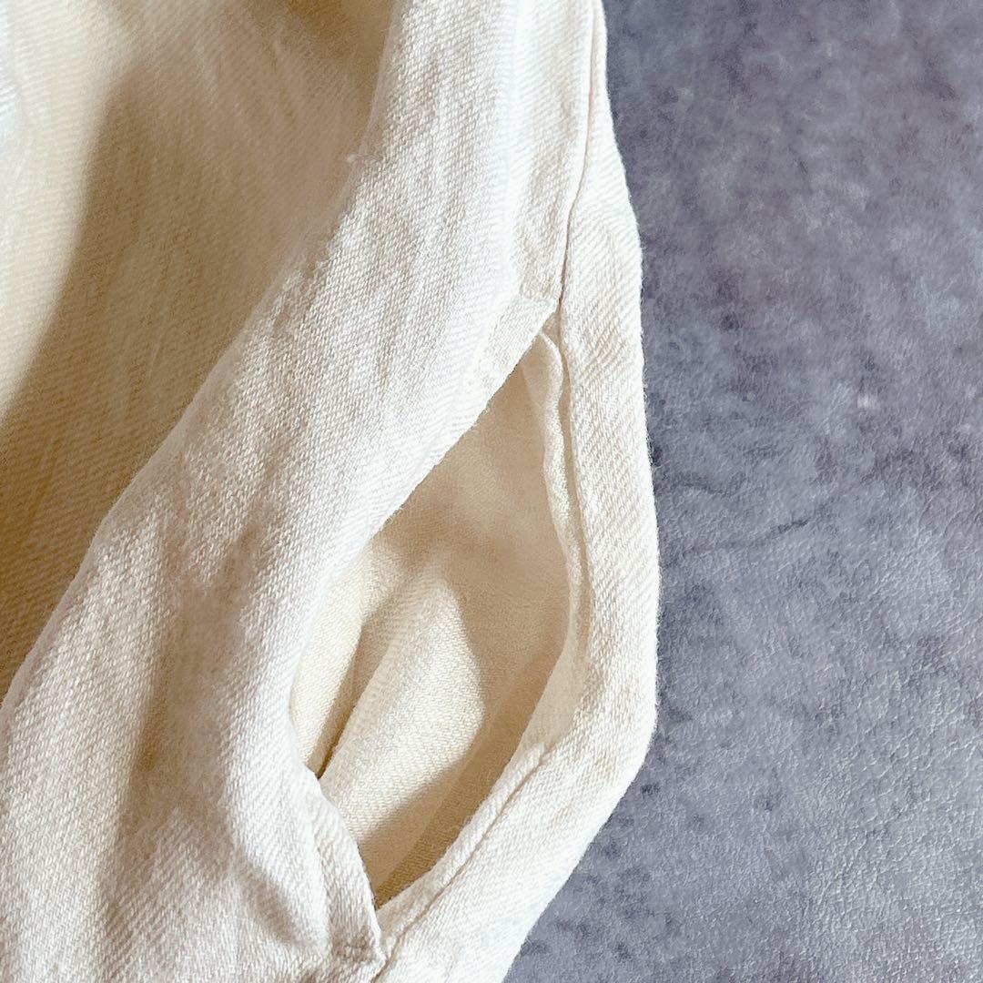 ichi イチ ⿻ リネン サロペット スカート ジャンパースカート ナチュラル