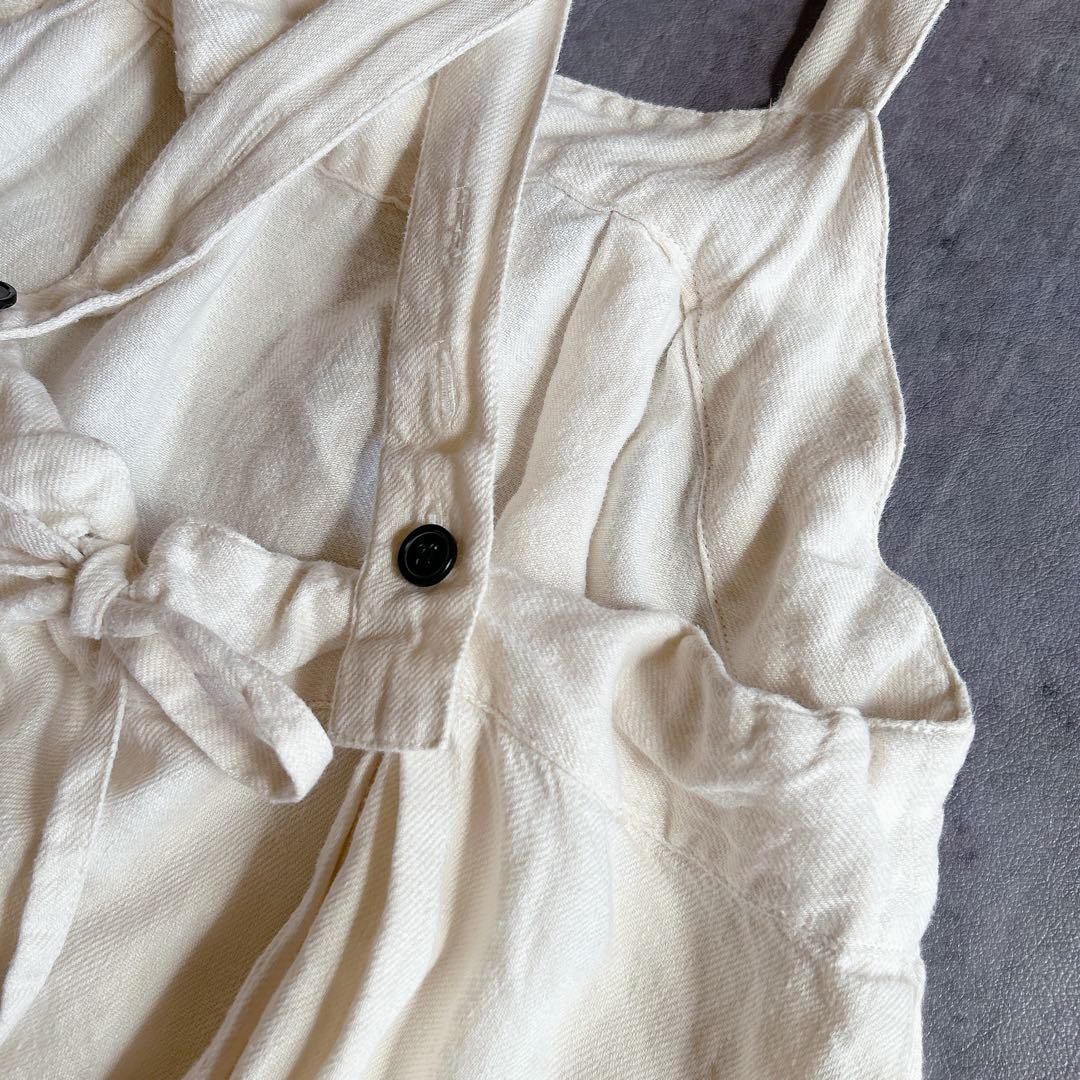 ichi イチ ⿻ リネン サロペット スカート ジャンパースカート ナチュラル