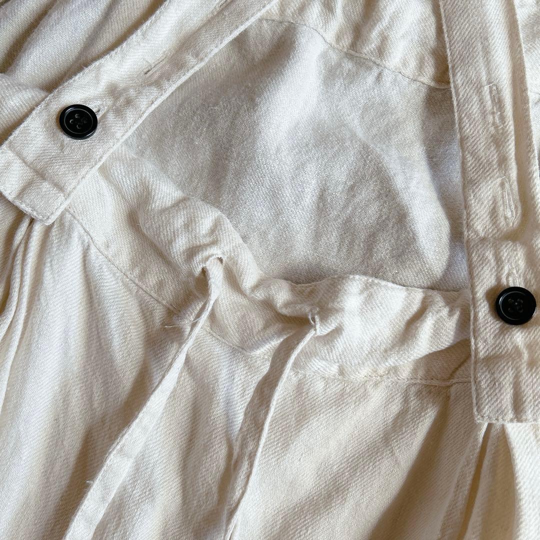 ichi イチ ⿻ リネン サロペット スカート ジャンパースカート ナチュラル