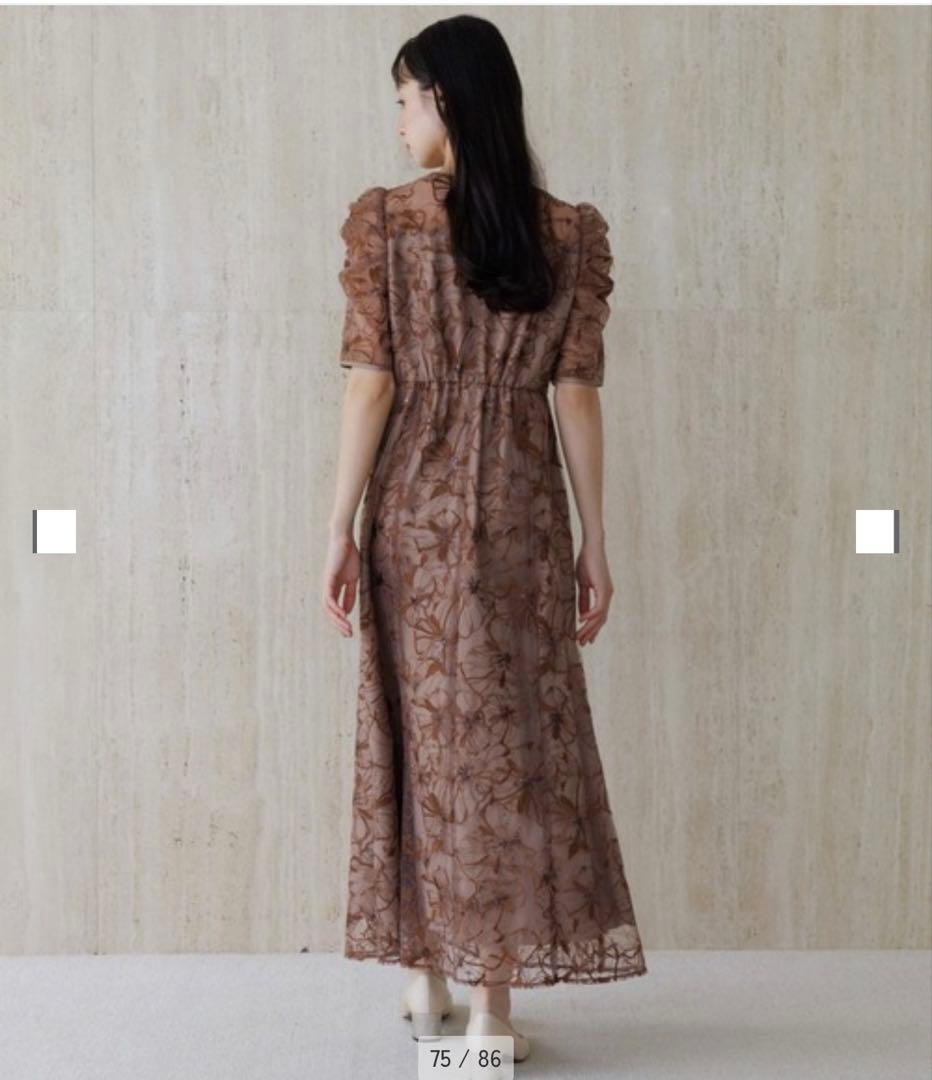 formforma フォルムフォルマ スパンコール刺繍レース ワンピースドレス