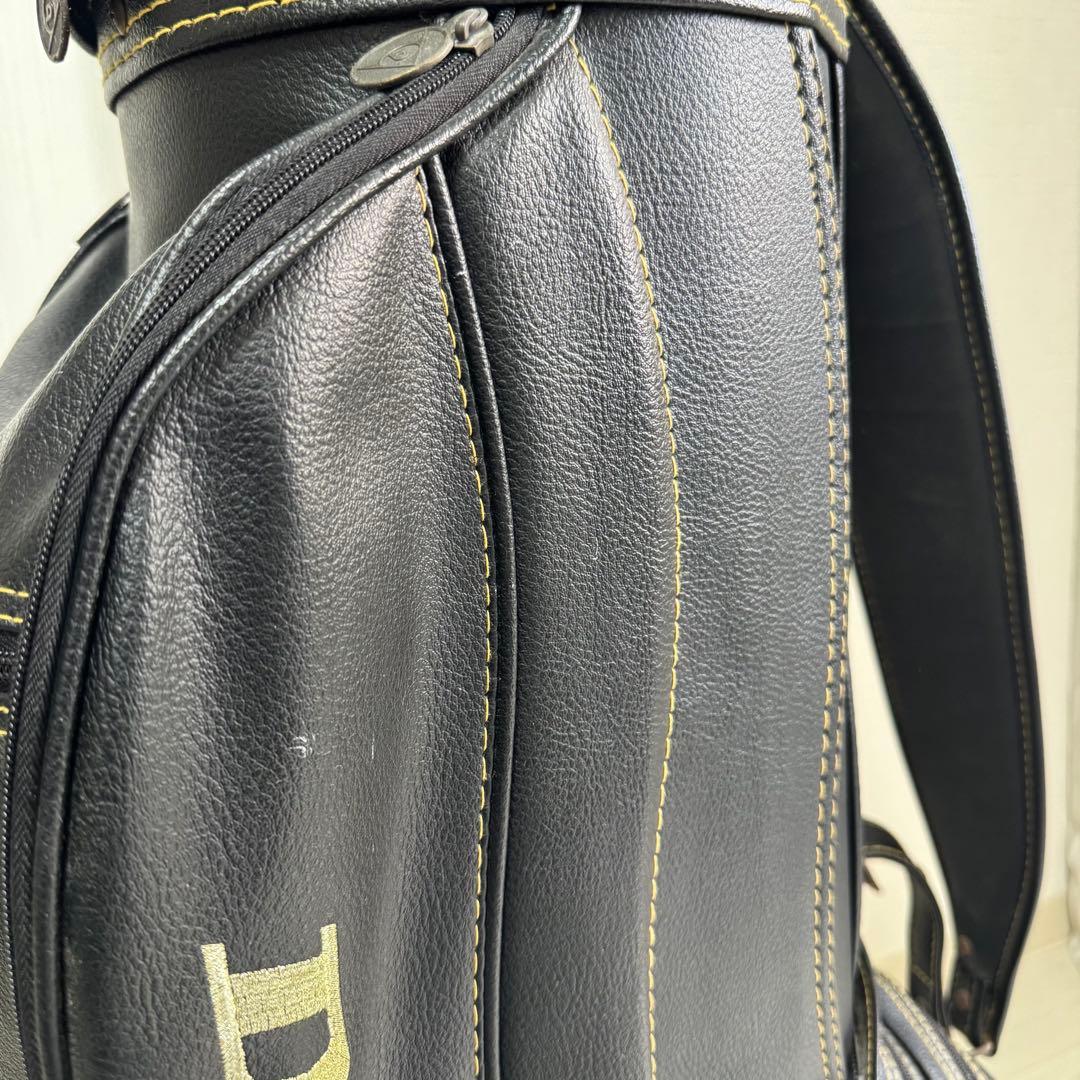 DUNLOP ゴルフバッグ 黒　ゴルフクラブ12本セット付き　ダンロップ　一色