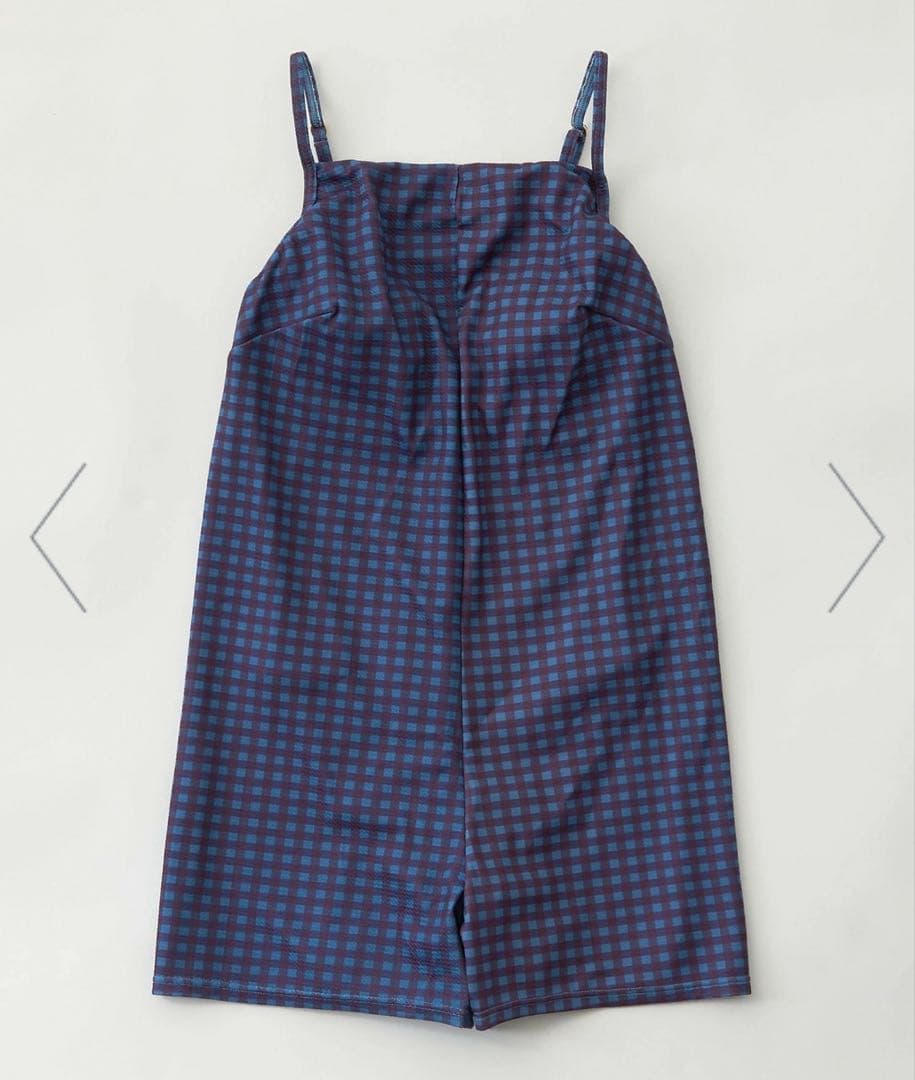 〜8/17セール【新品】グリーンレーベル オールインワンチェック柄スイムウェア