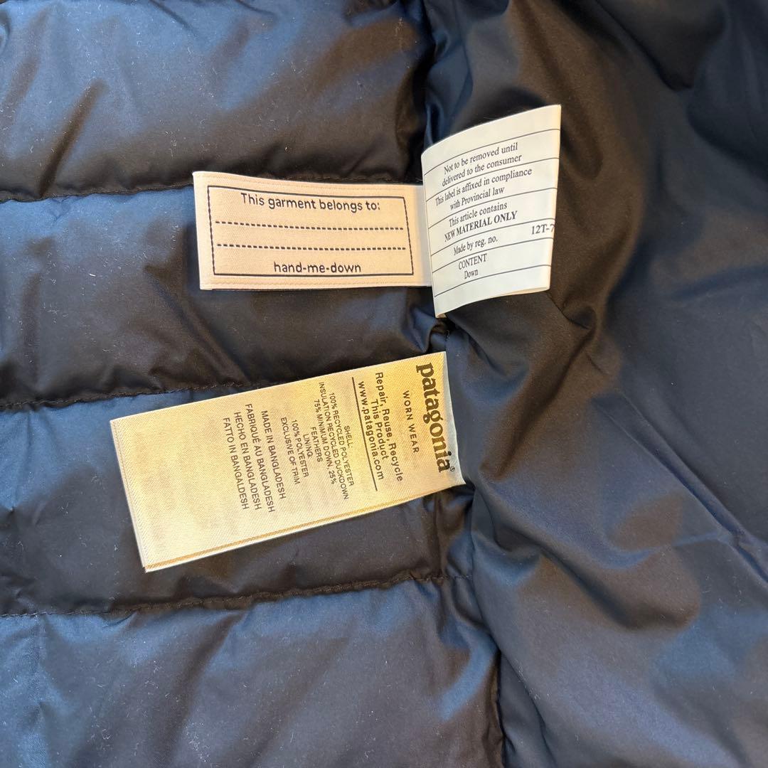 patagonia ボーイズダウンセーター L 150相当　ニューネイビー