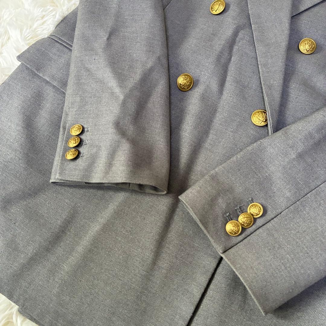 極美品✨ ミラ オーウェン金釦ダブルブレザーオーバージャケット　グレー　M