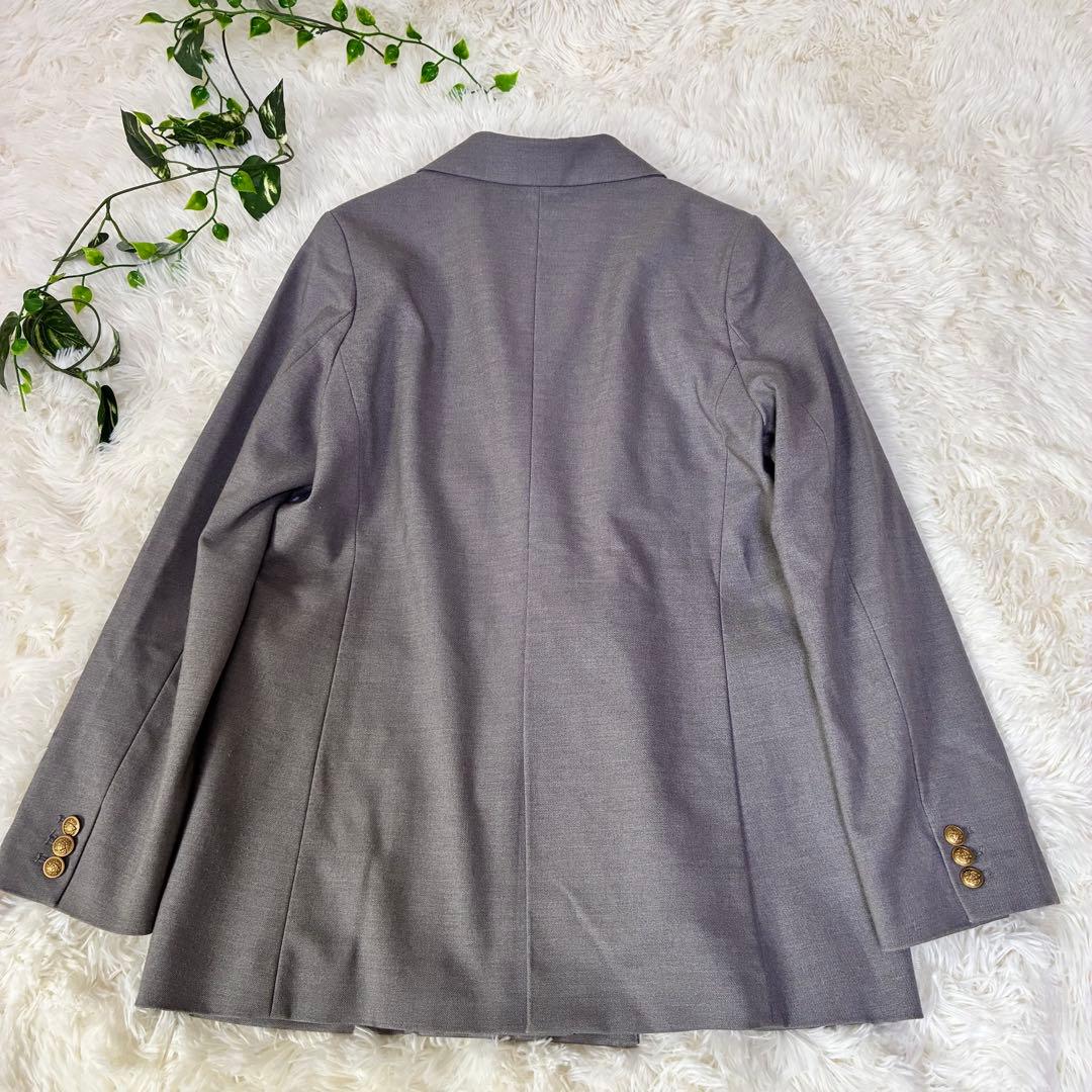 極美品✨ ミラ オーウェン金釦ダブルブレザーオーバージャケット　グレー　M
