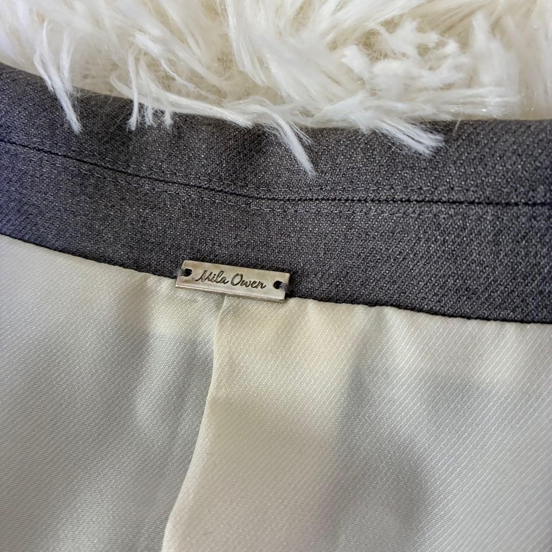 極美品✨ ミラ オーウェン金釦ダブルブレザーオーバージャケット　グレー　M