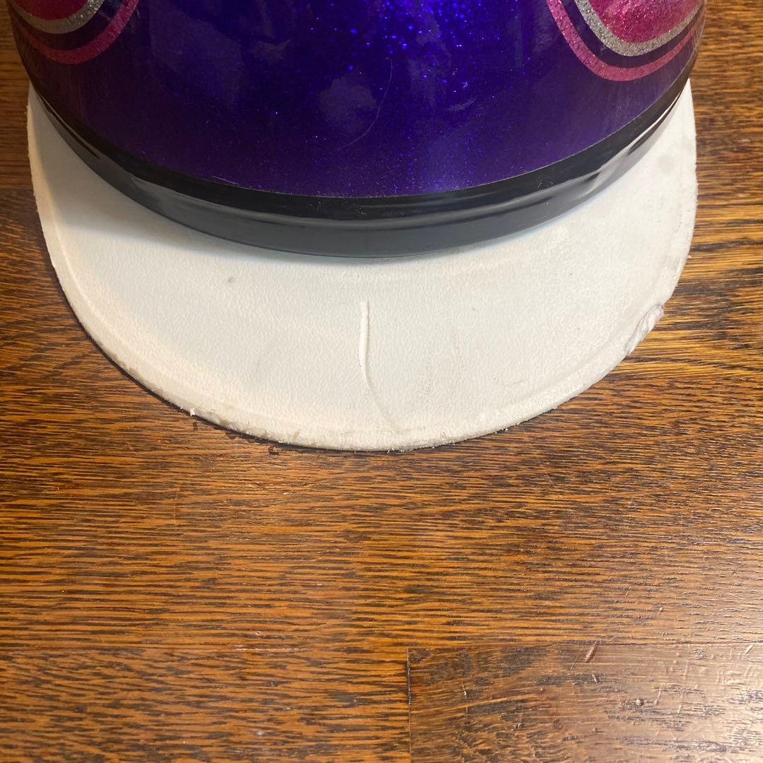 SUZUKI 半帽 紫 グラデーションデザイン　ラメ入り　半コルク