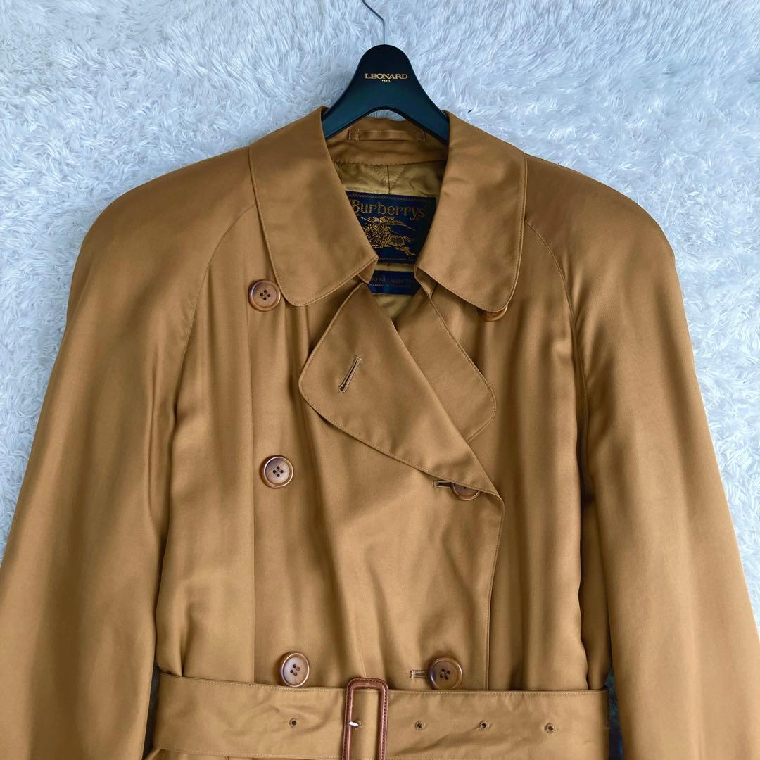 シルク100 %✨金タグ バーバリーズ トレンチコート 中綿 キルティング L