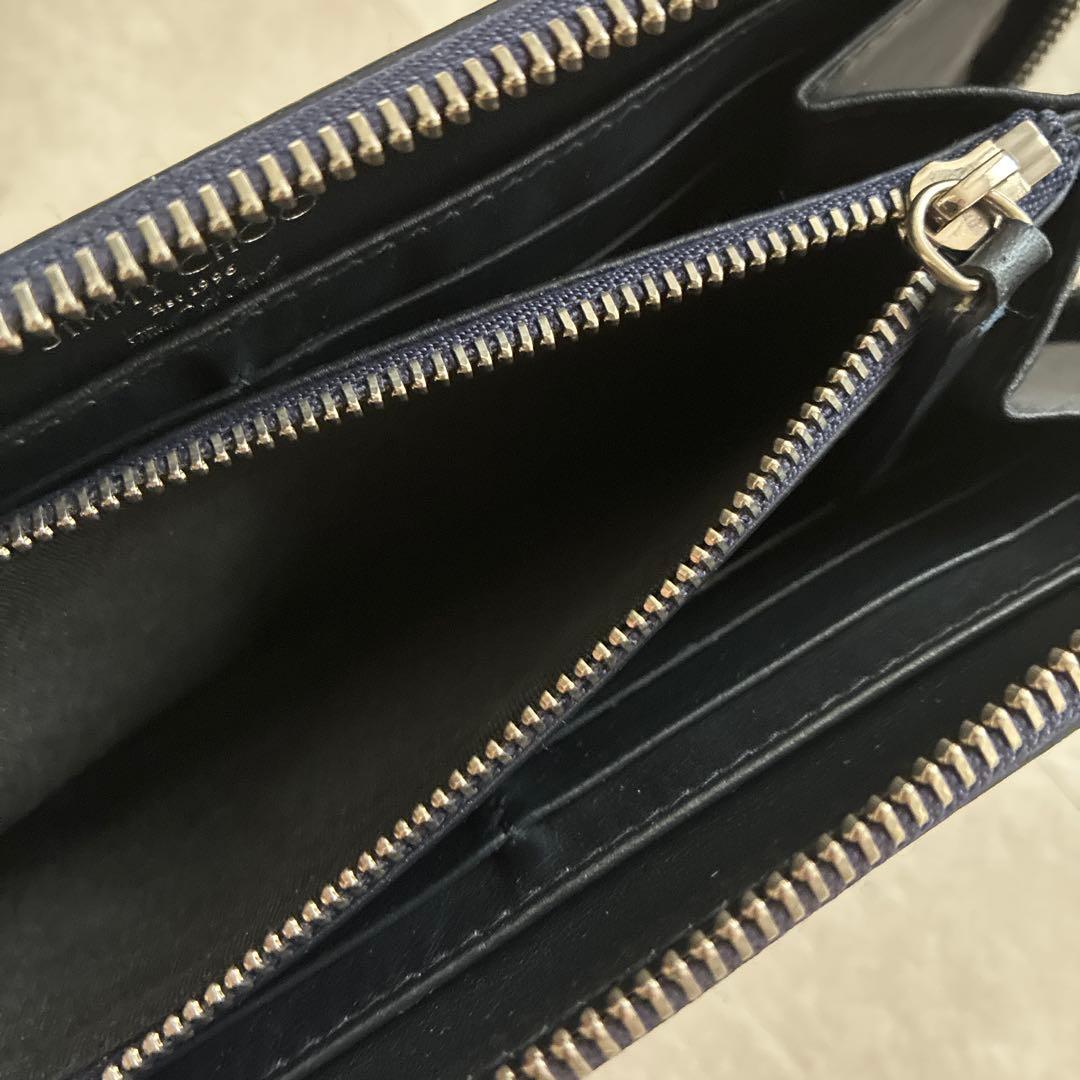 JIMMY CHOO 星型エンボス加工 長財布 ネイビー