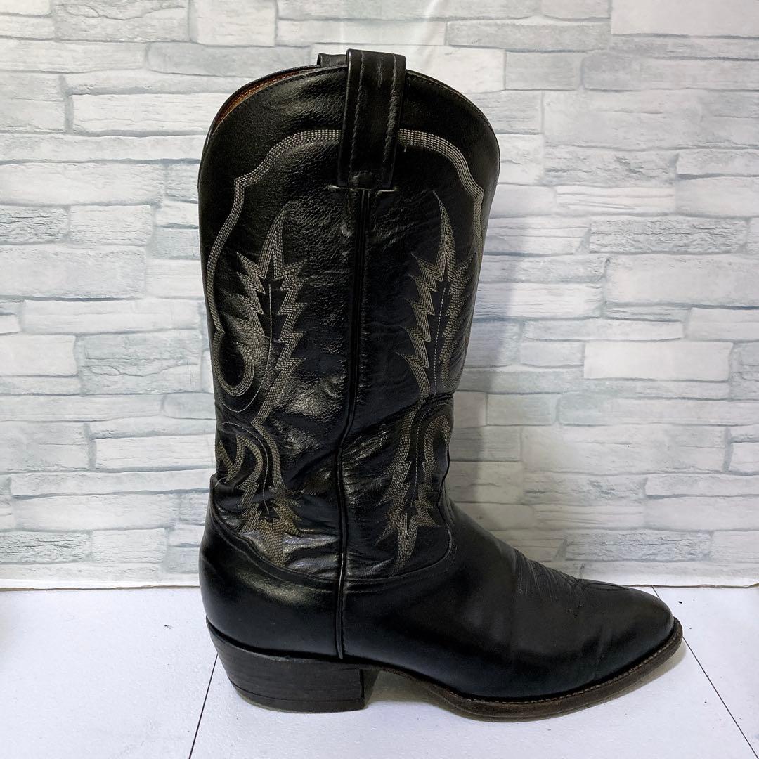 トニーラマ ウエスタンブーツ カウボーイ 10D 本革 USA ブラック 黒