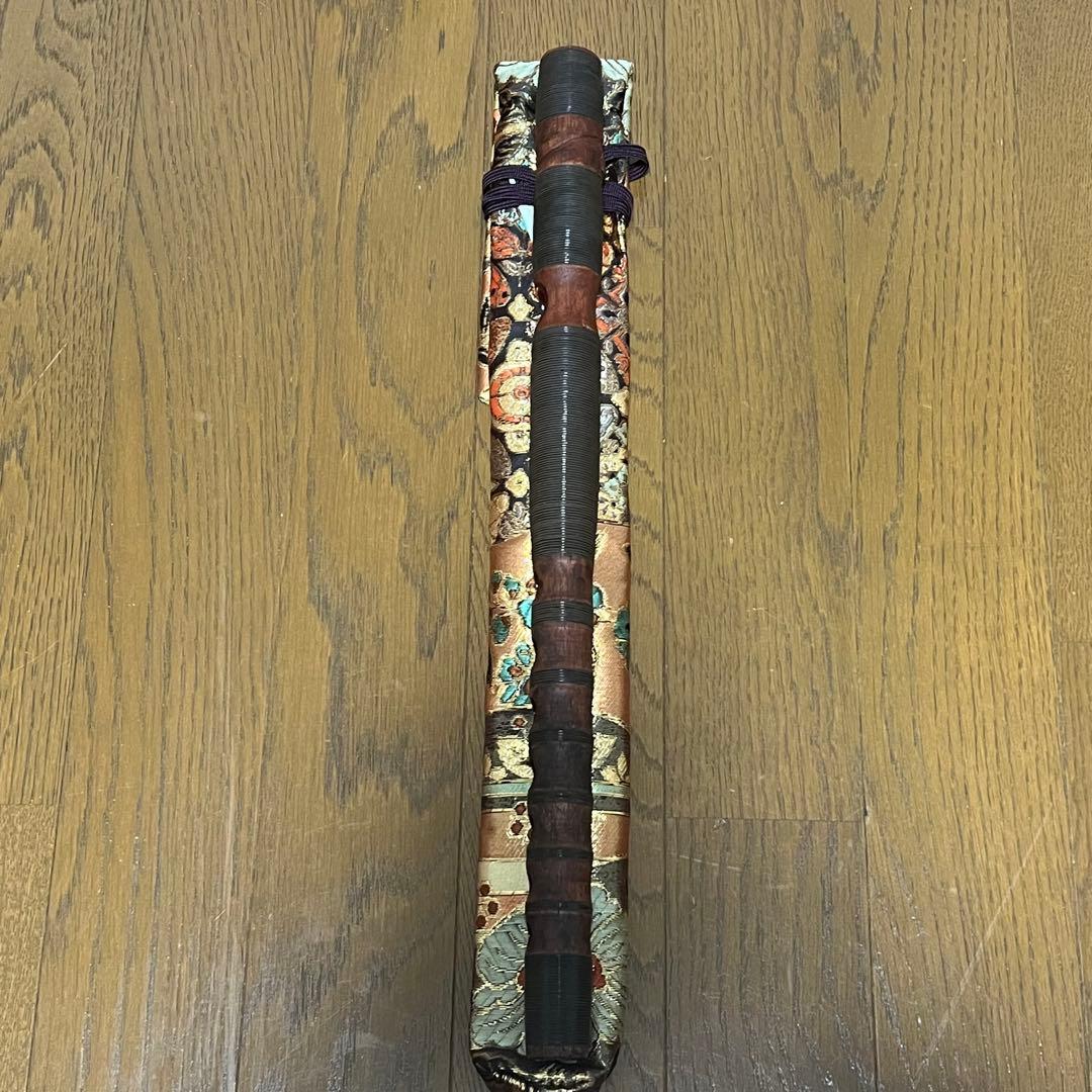 龍笛 本管 籐巻 煤竹 ※専用笛袋付