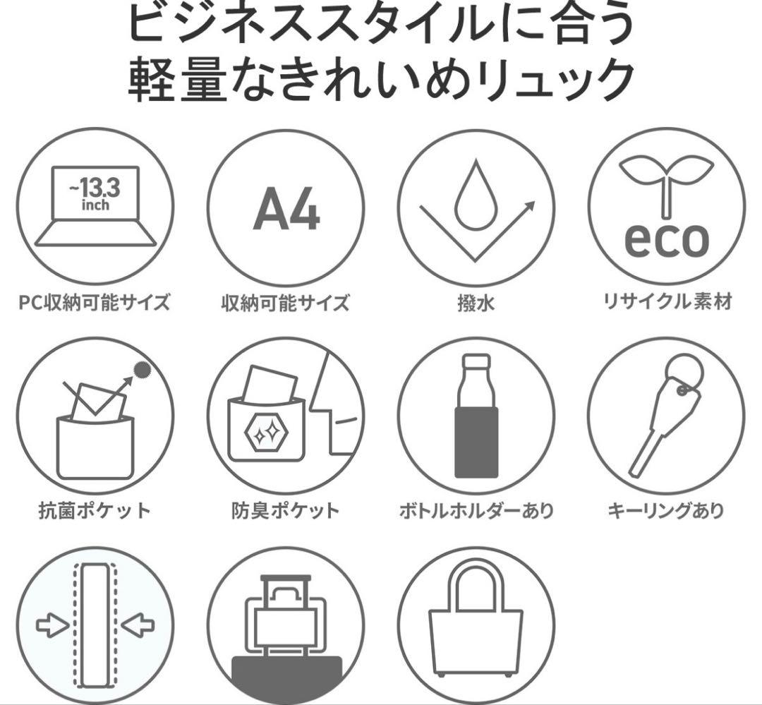 美品ace.GENE スリファム　ビジネス　リュック