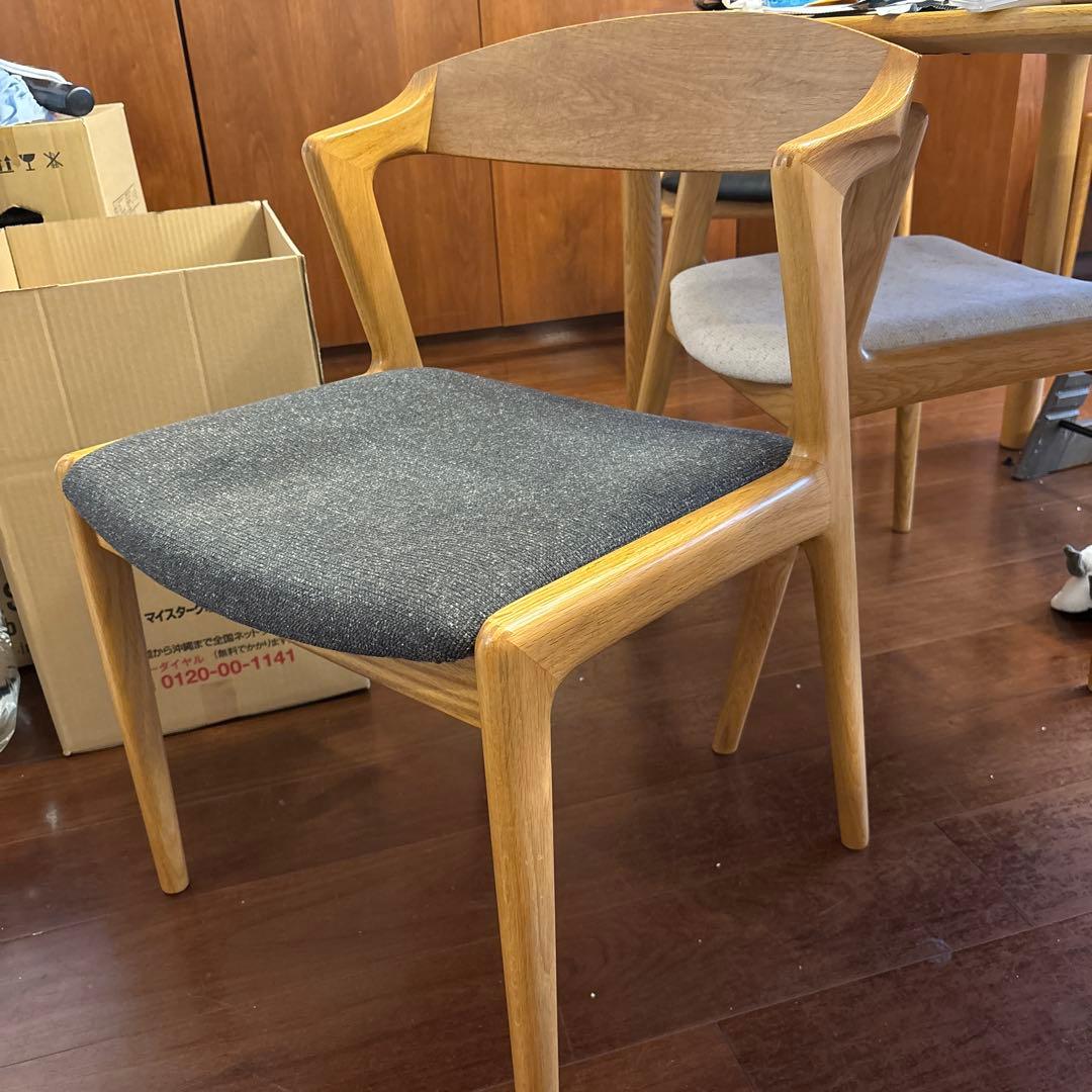 ベア　ダイニングチェア　グレー