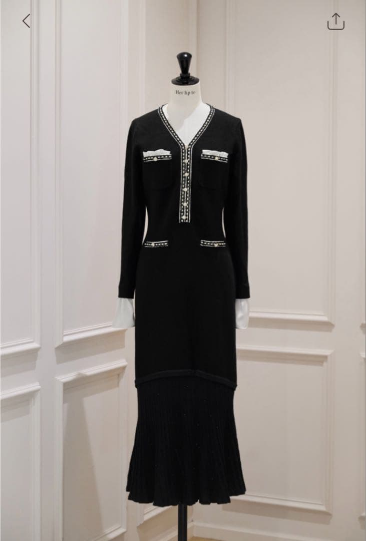 ワンピース Herlipto Isaline Long Knit Dress