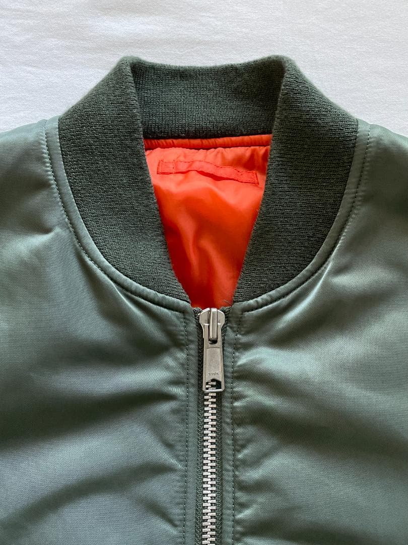 90s ユニクロ MA-1 フライトジャケット カーキ L