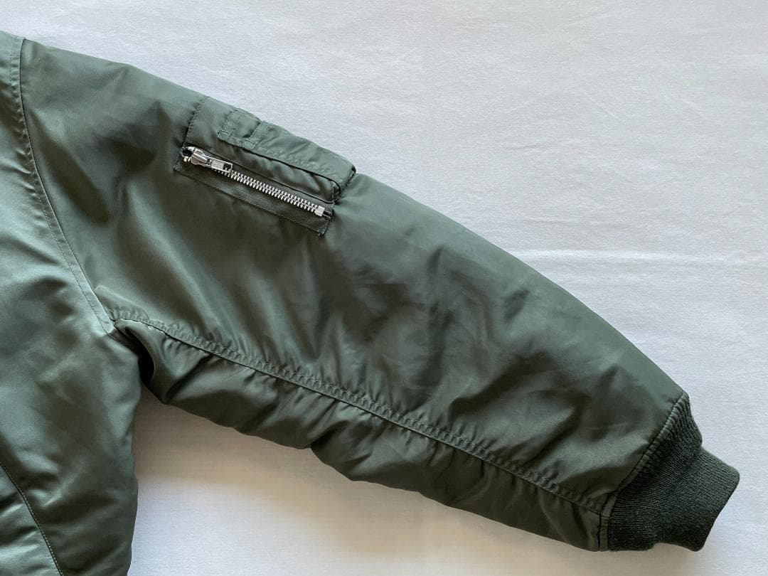 90s ユニクロ MA-1 フライトジャケット カーキ L