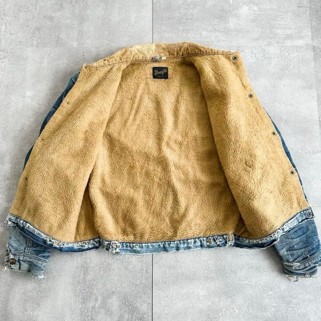 70s Wrangler コーデュロイカラー　デニムジャケット