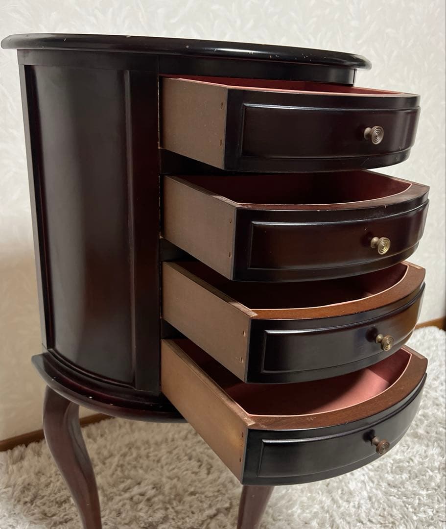 きつねうどん様アンティークヨーロピアン猫脚コンソールチェストアクセサリーボックス