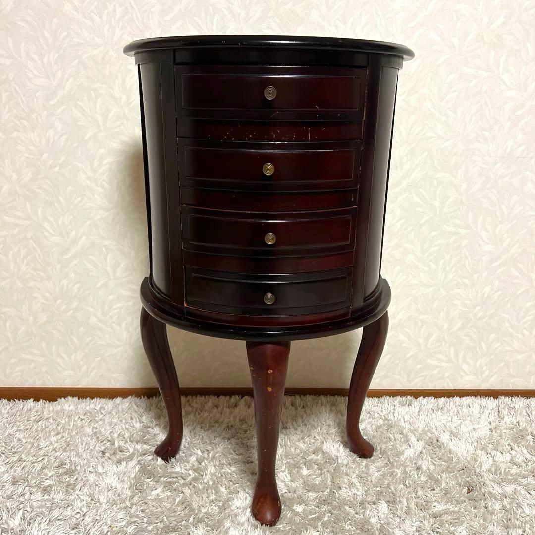 きつねうどん様アンティークヨーロピアン猫脚コンソールチェストアクセサリーボックス