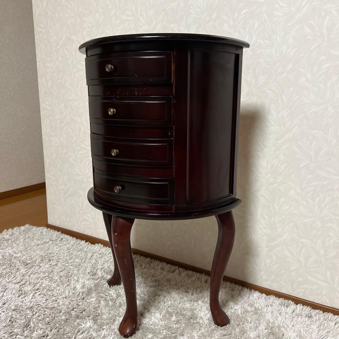 きつねうどん様アンティークヨーロピアン猫脚コンソールチェストアクセサリーボックス