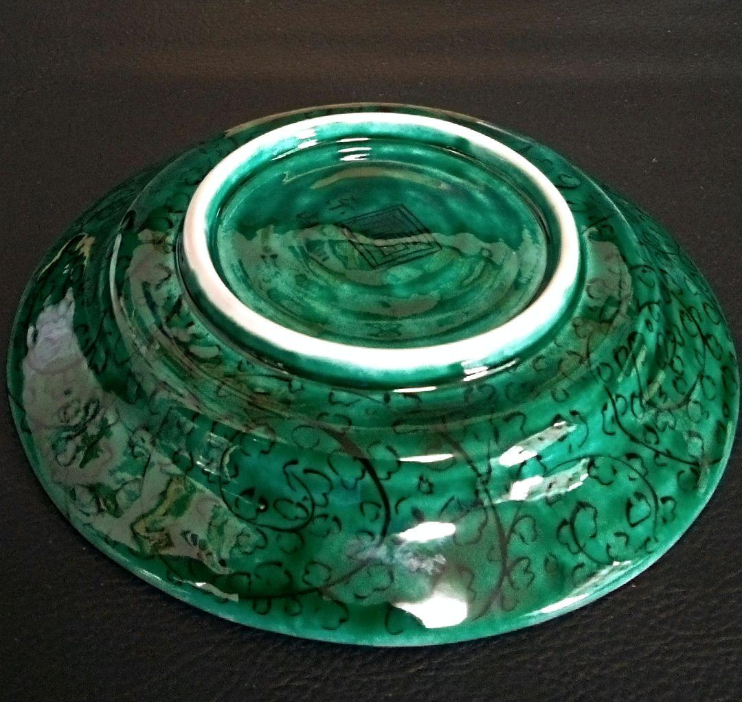 九谷焼　角福　皿　樹木図　東山窯 希少　美品