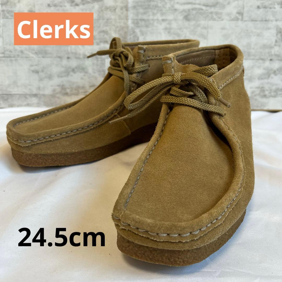 クラークス　ワラビーブーツ　ダークサンド　24.5 メンズ　レディース