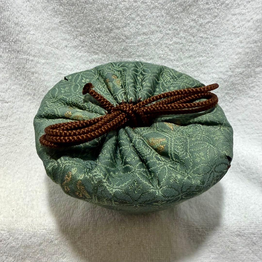 遠州流 茶道具 仕覆 茶碗用 紅心錦 緑 深緑 【匿名配送】