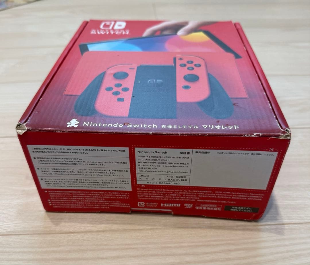 本体未使用　ジョイコンのみ使用Nintendo Switch マリオレッド 美品