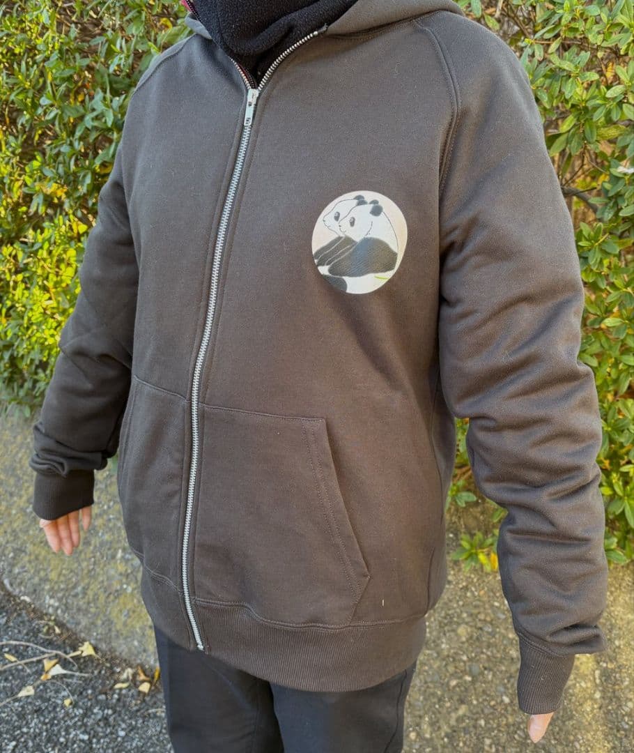 上野動物園 ありがとうシャオシャオレイレイ ジップパーカーL シャンシャンパンダ