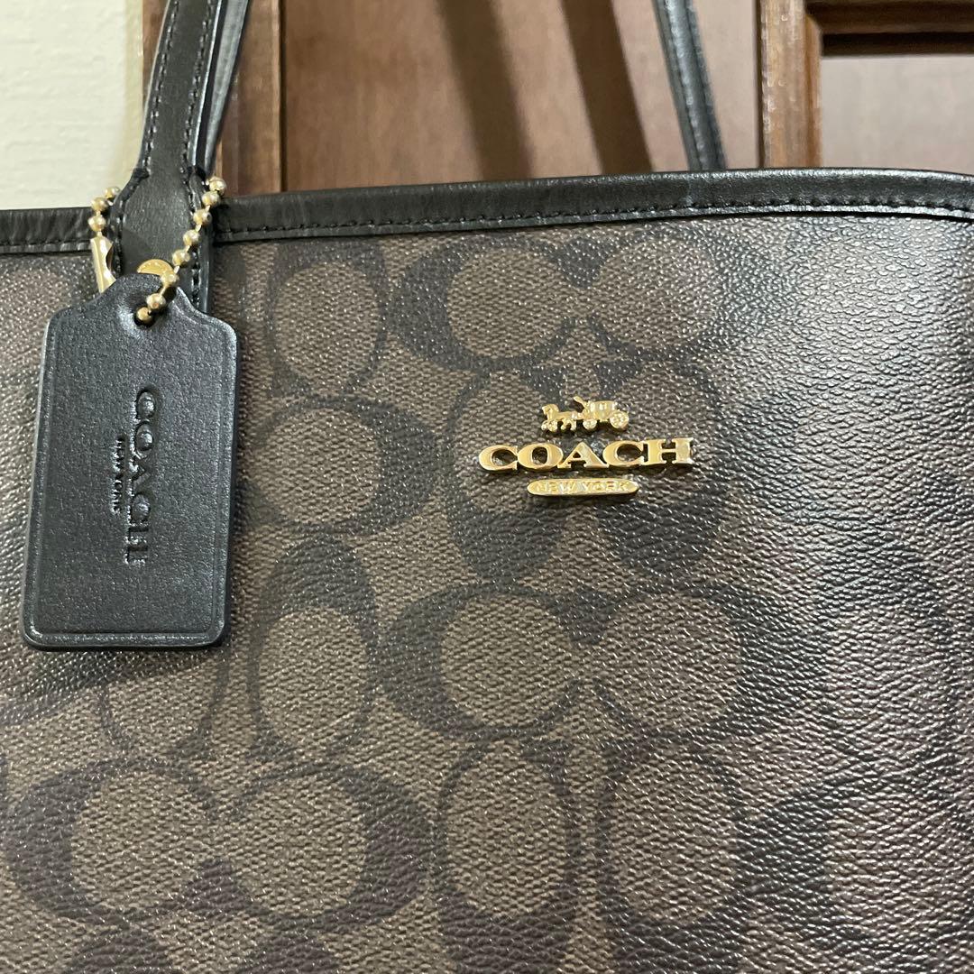 COACH ブラウン トートバック　リバーシブル