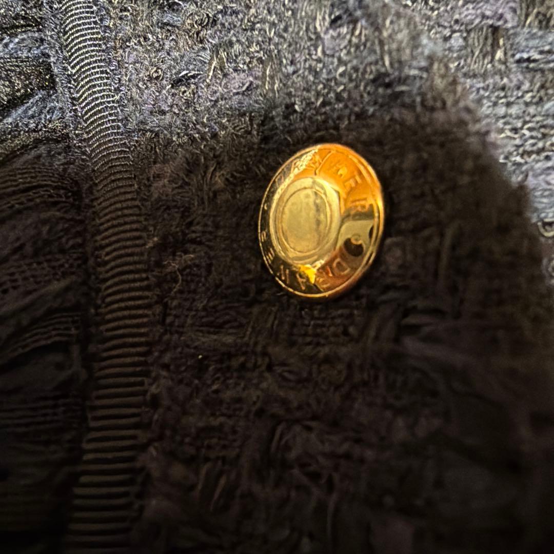 【美品】Drawer ツイードジャケット 38ブルー14.8万円 金ボタン