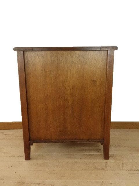 勇峰工芸（新）　雅　花柄キャビネット　ナラ材家具　北海道手作り家具