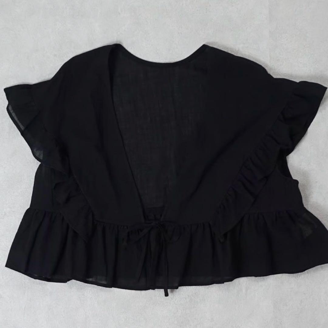 atelier emau アトリエエマウ クリオネフリルベスト ブラック