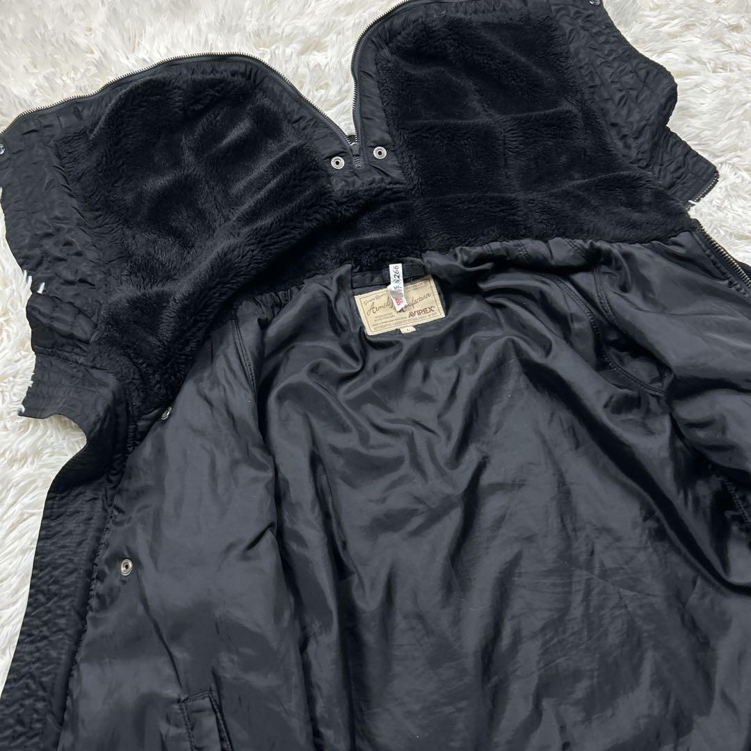 希少　アヴィレックス　N-2B 黒　ブラック　短丈　フライトジャケット　L