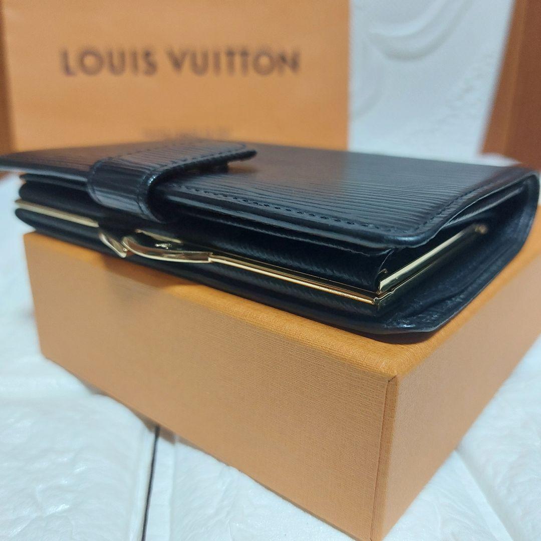 美品 Louis Vuitton ルイヴィトン エピ がま口二つ折財布