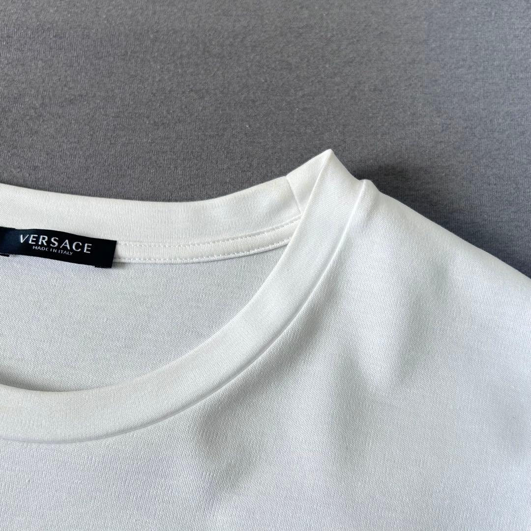 VERSACE セーフティピン ノットディテール クロップドTシャツ　38サイズ