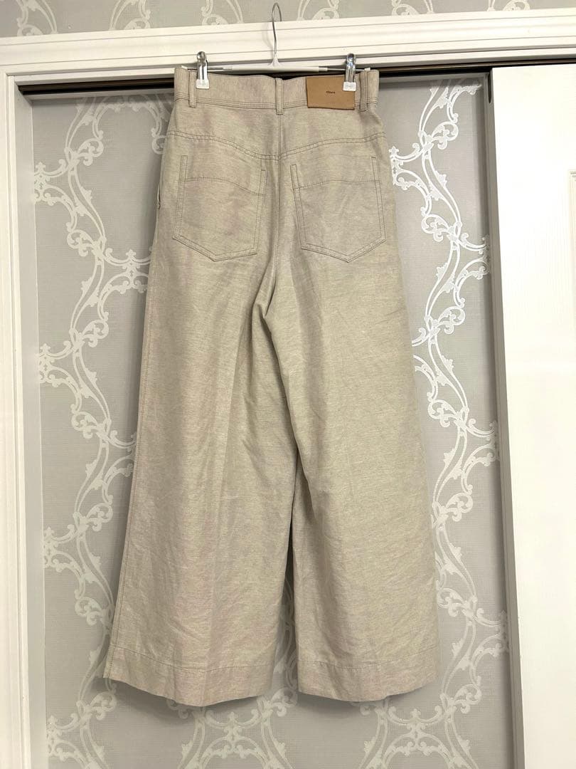 美品！コットンリネンパンツ ebure エブール
