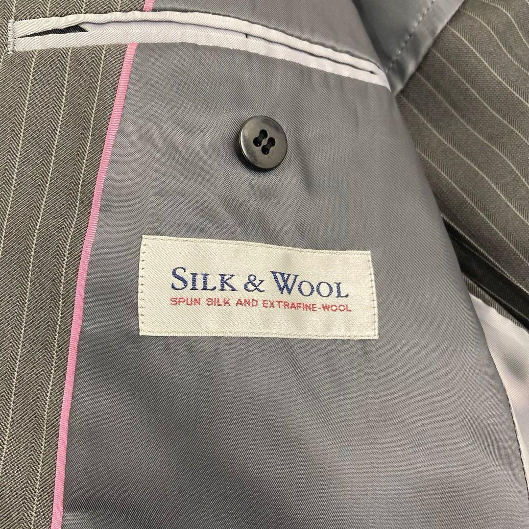 TAKEO KIKUCHI グレー ストライプ ビジネススーツ⑥◇