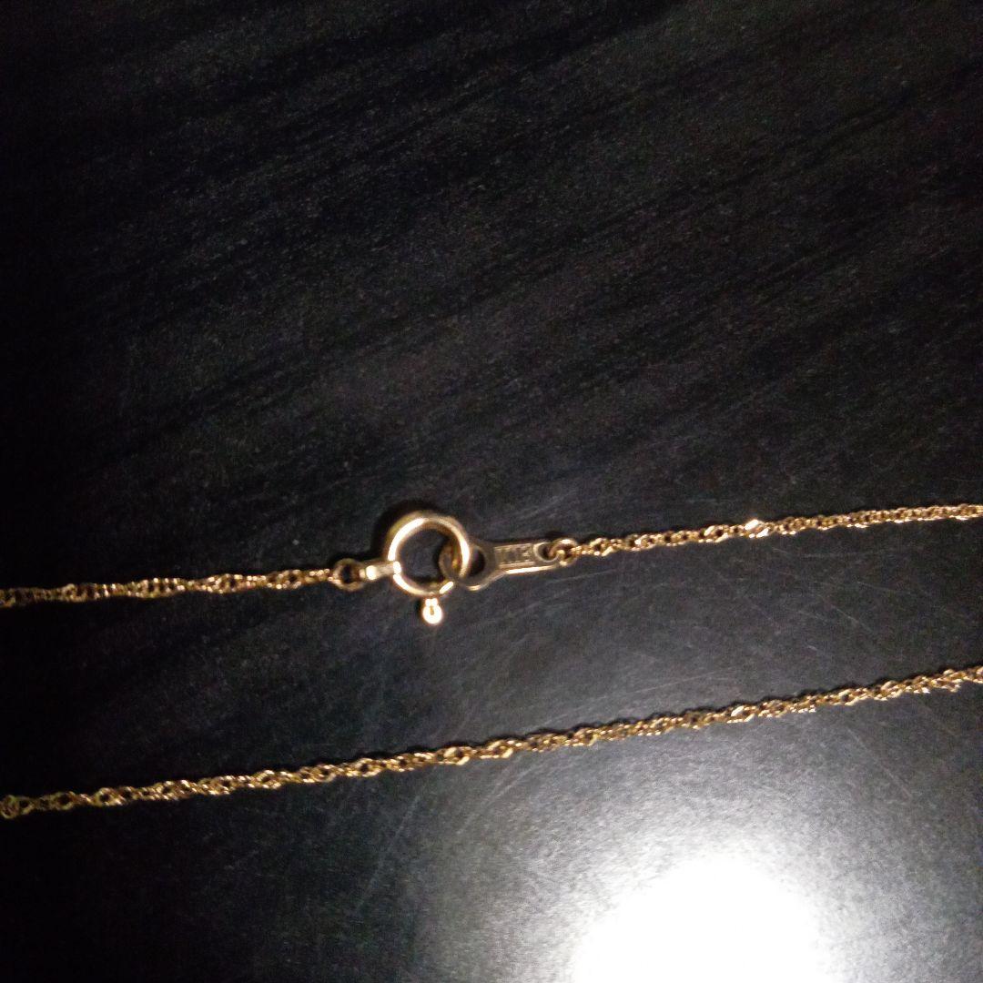 k18華奢スクリューネックレスキラキラ