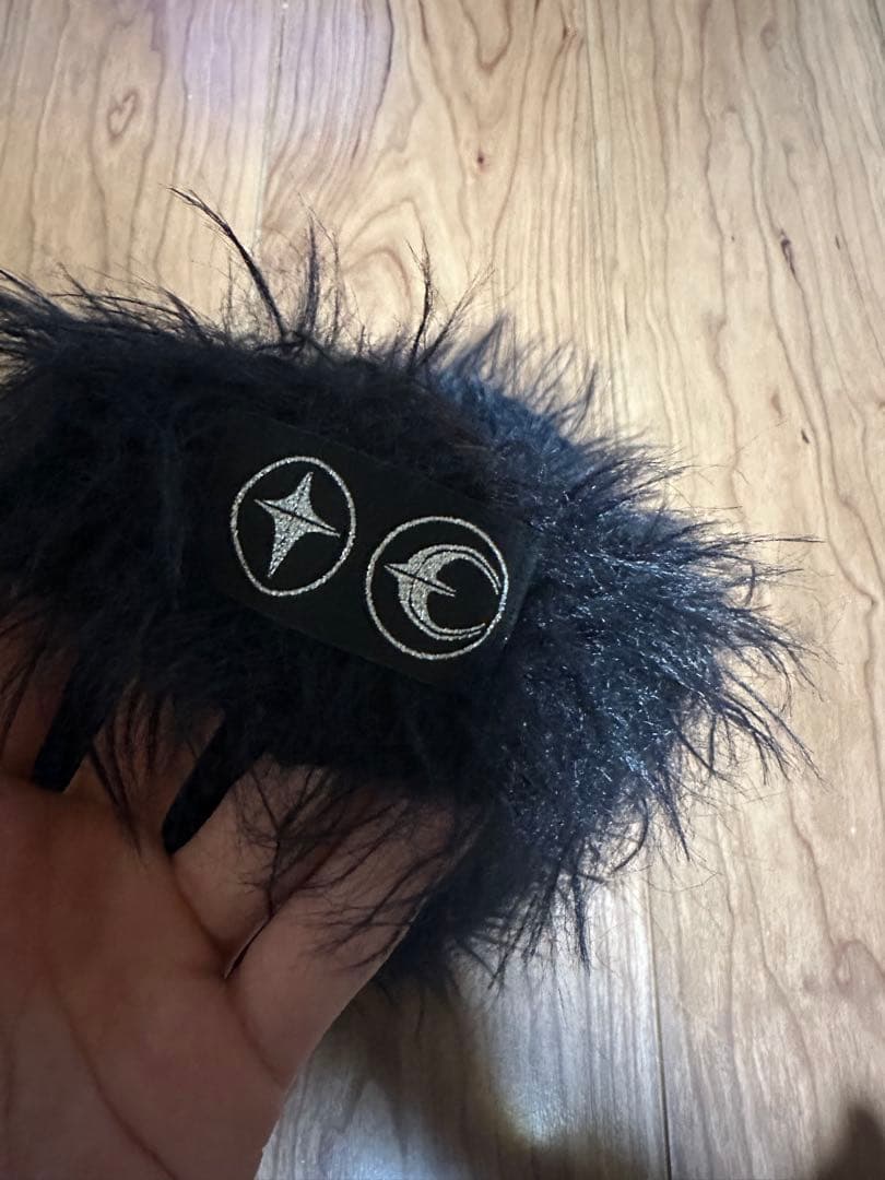 サグクラブ　ファー素材 黒 ニット帽