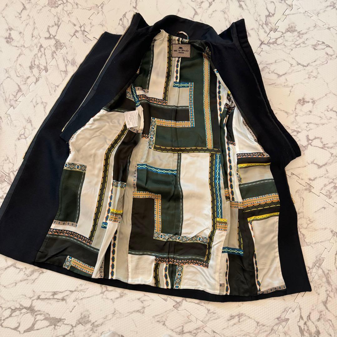 エトロ　コート　ジャケット　ライダース　刺繍