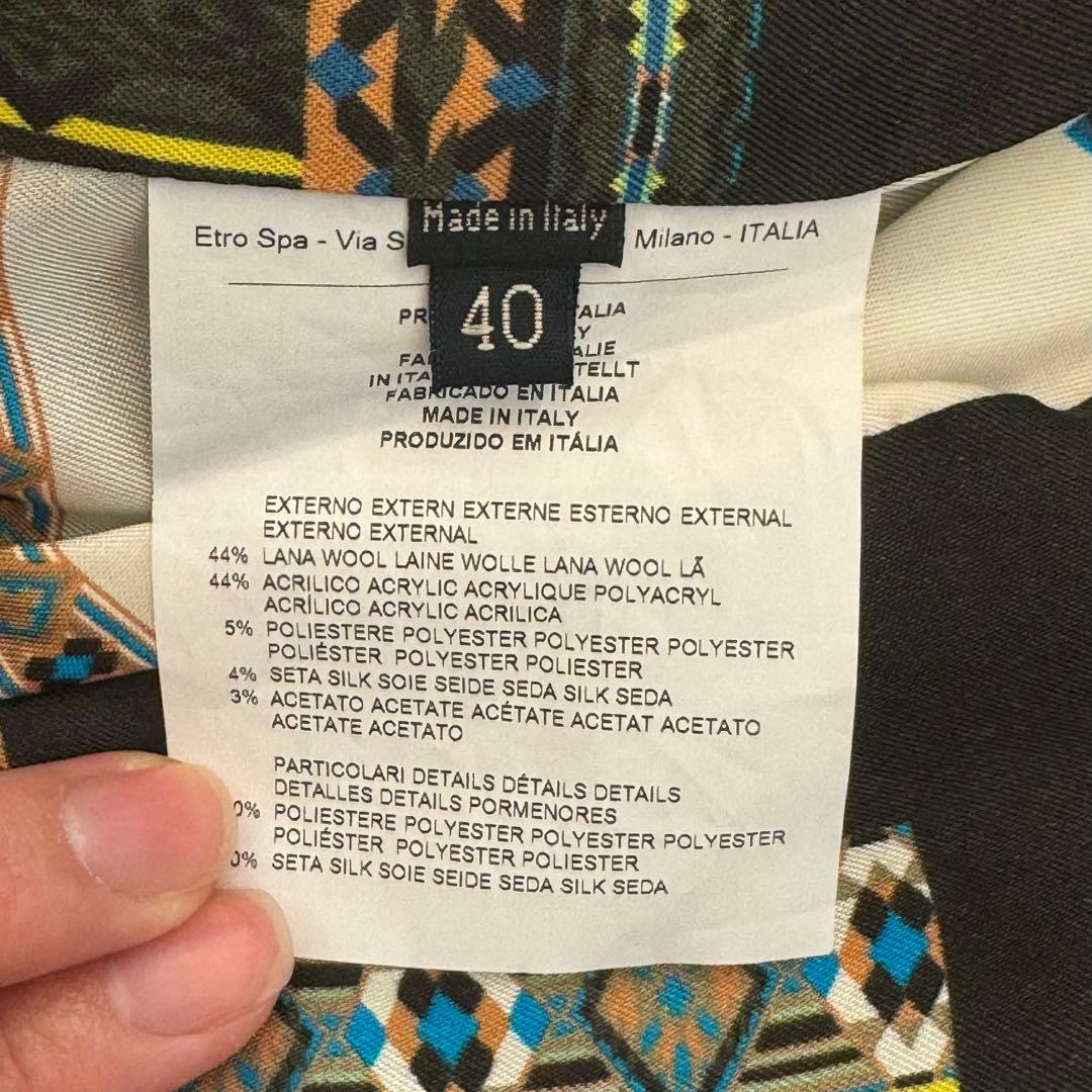 エトロ　コート　ジャケット　ライダース　刺繍