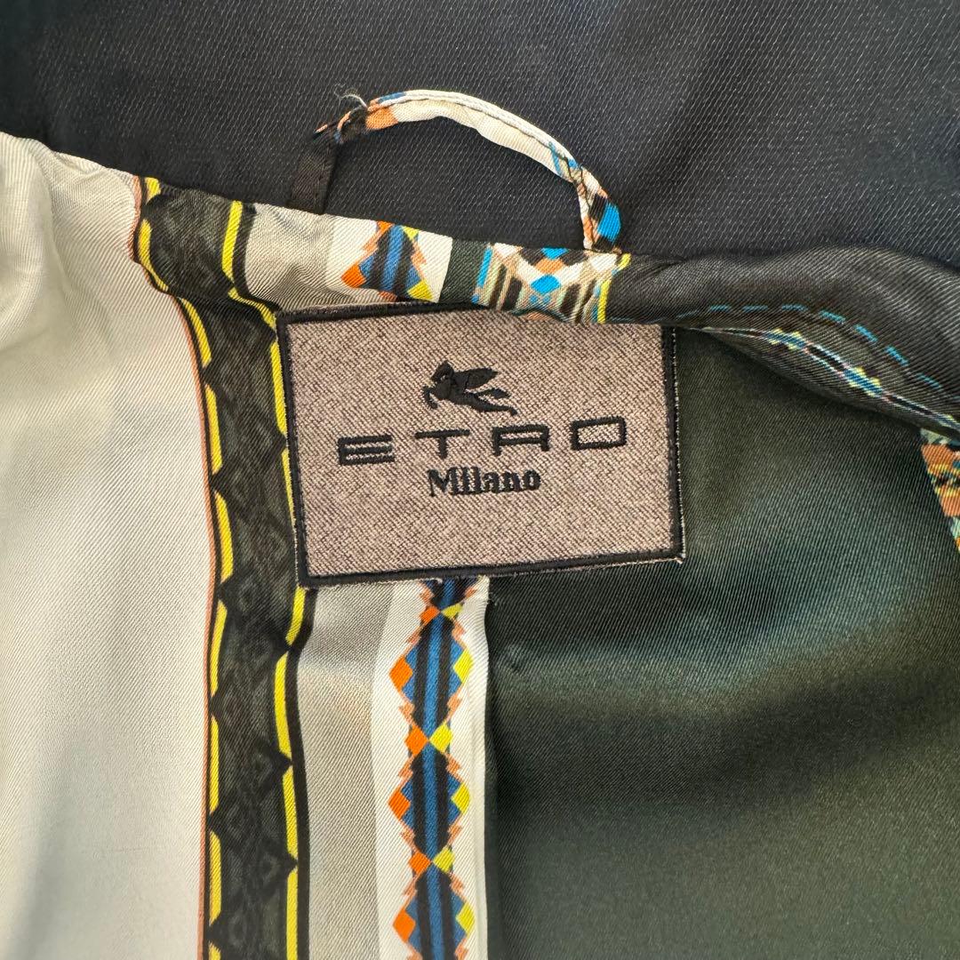 エトロ　コート　ジャケット　ライダース　刺繍