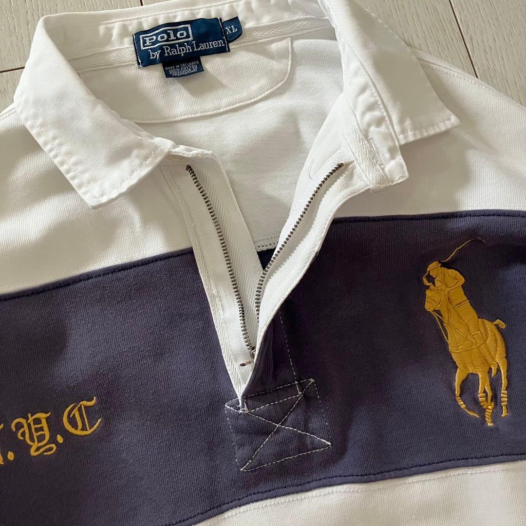 レア 90s NYC限定 ポロバイラルフローレン ラガーシャツ ビッグポニー