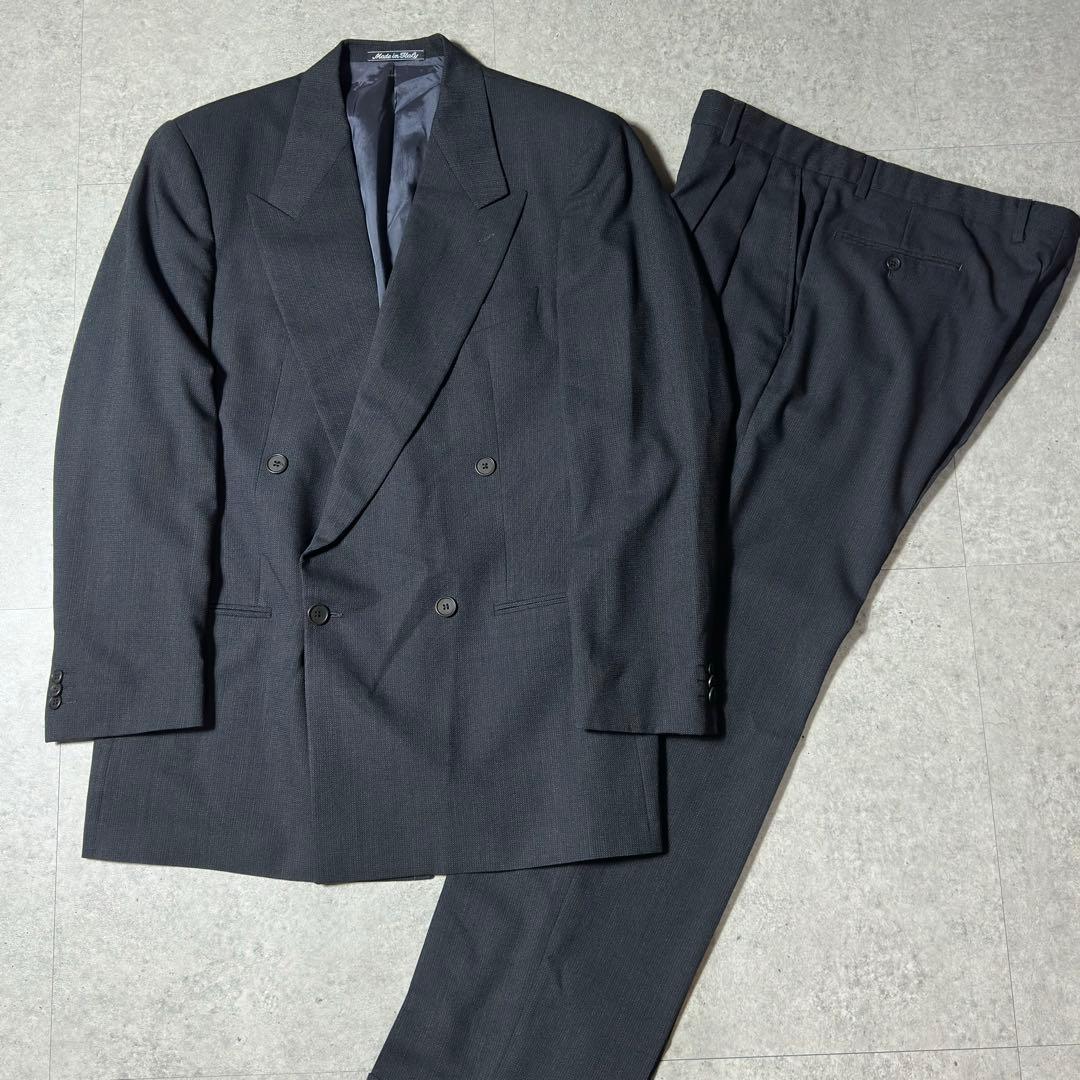 Giorgio Armani セットアップ ウールナイロン ダークグレー ワイド