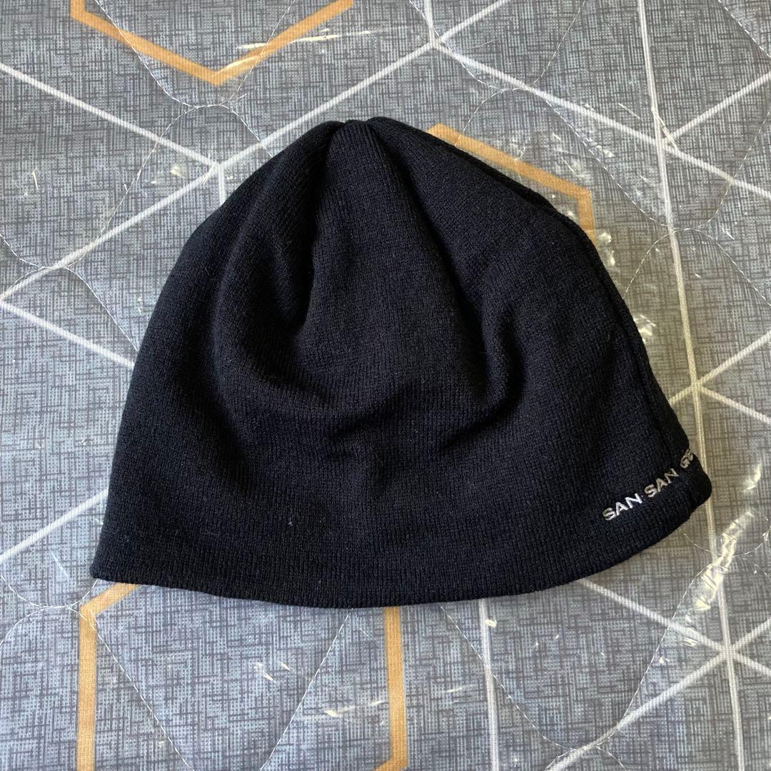 SAN SAN GEAR サンサンギアー ロゴ ビーニー ブラック