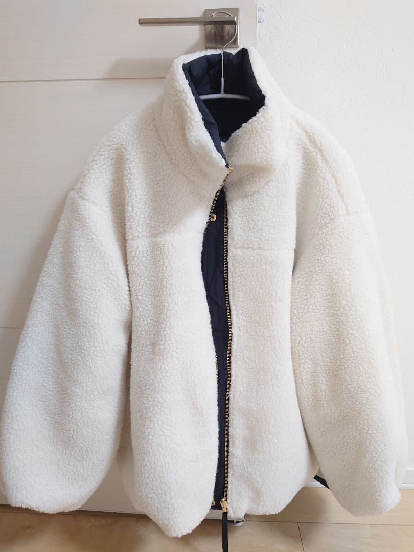 新品未使用【TAION×UNFILO】リバーシブルボアダウン アイボリー S