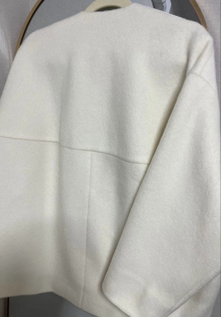 美品　martinique マルティニークノーカラーショートコート