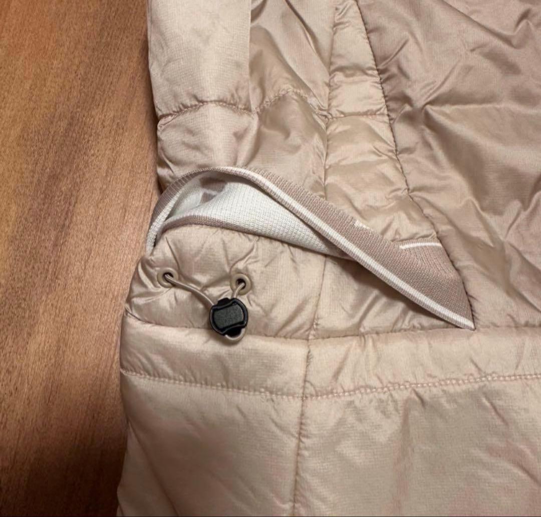 ベスト　ワンピース　ウエスト絞れます　秋冬　中綿　ジャケット　ベージュ　サイズL